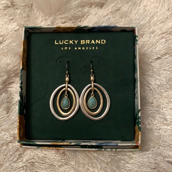 Lucky Brand Jewelry - New in Box Lucky Brand Silver & Turquoise Earrings
